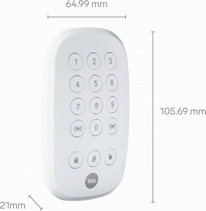 Yale Sync Alarm Tastenfeld (AC-KP) - Sync Smart Home Alarm - 200m Reichweite - Funktioniert mit Alex