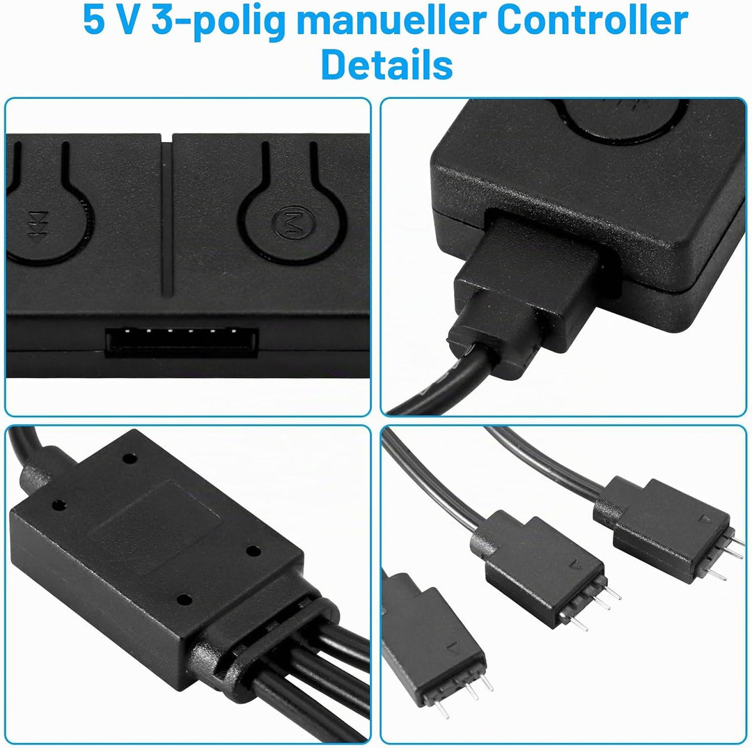 ARGB Konverter RUIZHI 5V ARGB zu 12V RGB Motherboard mit Manueller Controller zum Schalten von Farbw