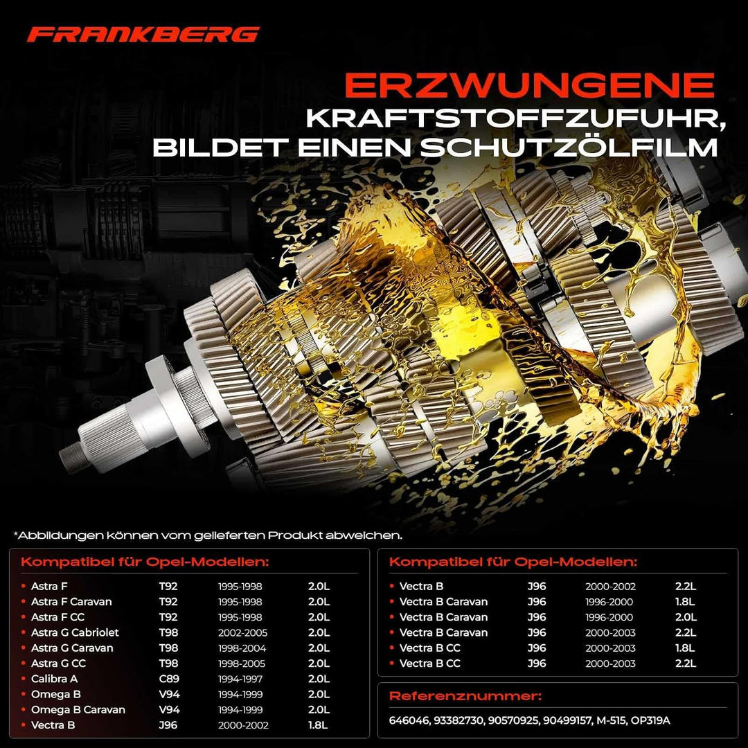 Frankberg Ölpumpe für Astra F 56 57 Astra G F67 Calibra A 85 Omega B V94 Vectra B J96 31 38 1.8L-2.2