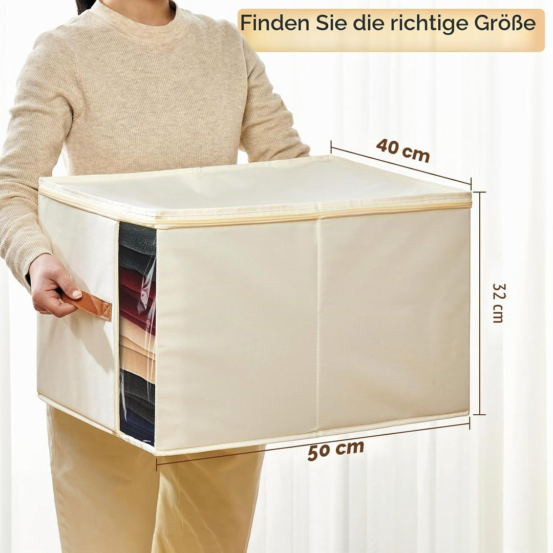 Aufbewahrungsbox für Kleidung mit stabilem Rahmen, faltbare Stoff-Organizerbox für Umzüge, Pullover-