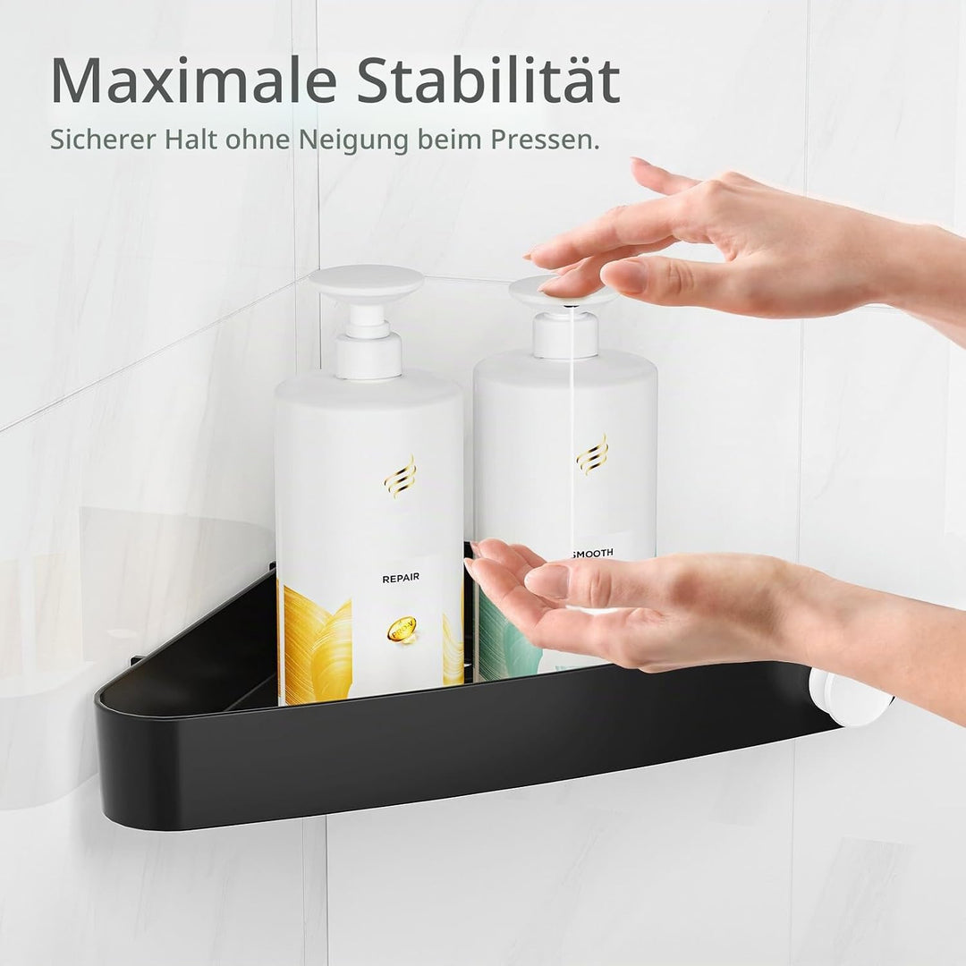 Sotfamily Plastik Duschablage ohne Bohren Ecke (Nur Für 90°), 4 Stück Duschregal Badregal ohne Bohre