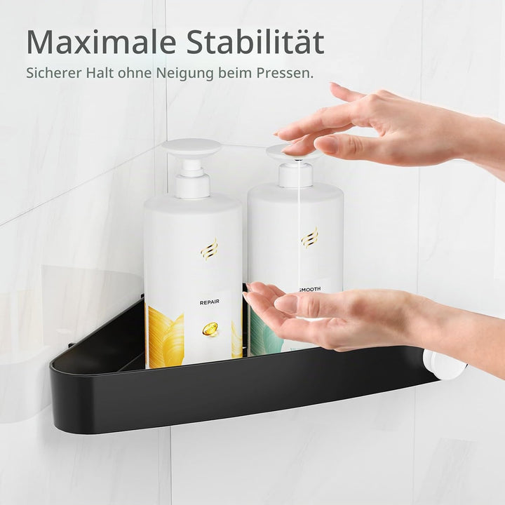 Sotfamily Plastik Duschablage ohne Bohren Ecke (Nur Für 90°), 4 Stück Duschregal Badregal ohne Bohre