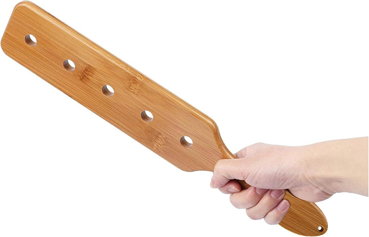 35.5cm Bambus Paddel Leichtes Dauerhaftes Glattes Paddel mit Luftstrom Löcher Unfinished Holz Paddel
