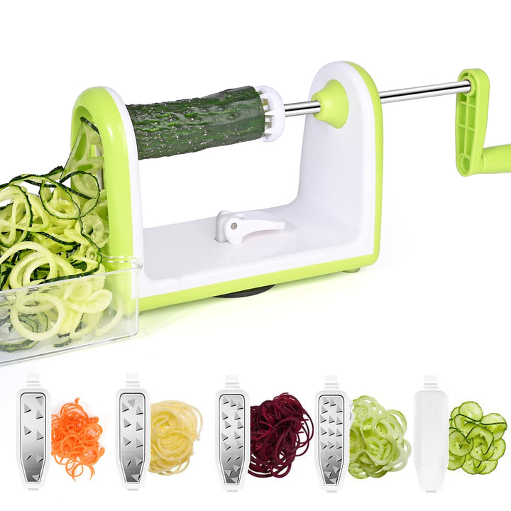 Spiralschneider Hand für Gemüsespaghetti Spiralschneider Gemüse mit Behälter Gemüseschneider Würfels