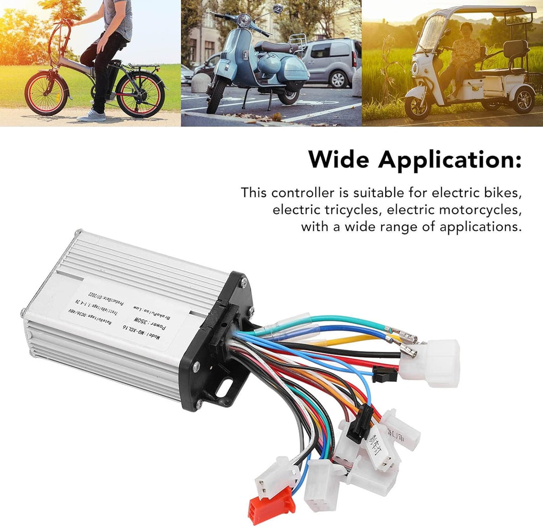 Alomejor Ebike Brushless Speed Controller mit Gasgriff FüR Elektrofahrräder Motorräder 36V 48V 350