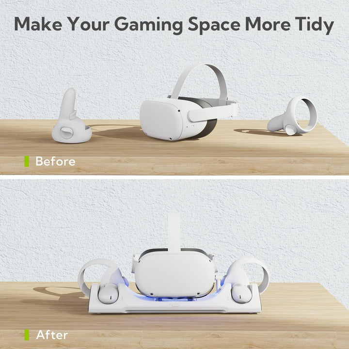 ZYBER Ladestation, eine magnetische Ladestation speziell für die Oculus Quest 2 konzipiert, mit eine
