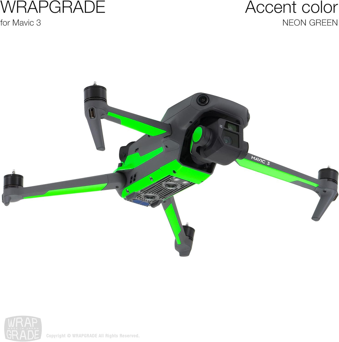 WRAPGRADE Skin Kompatibel mit DJI Mavic 3 Pro Accent Color (Neon Green) Neon Green / Pro, Neon Green