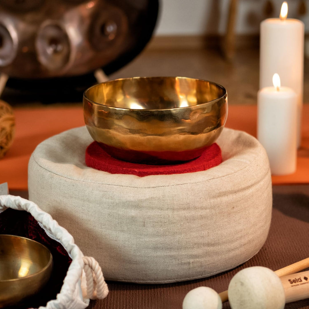 Sela SE 263 Harmony Singing Bowl Klangschale 19 cm inkl. Schlägel, Baumwolltasche, Filzring + keepdr