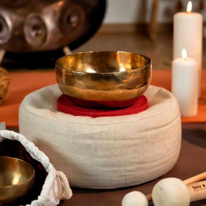 Sela SE 263 Harmony Singing Bowl Klangschale 19 cm inkl. Schlägel, Baumwolltasche, Filzring + keepdr
