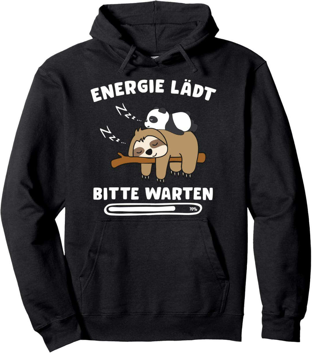 Energie lädt Faultier T-Shirt Pandabär Panda Chiller Pullover Hoodie
