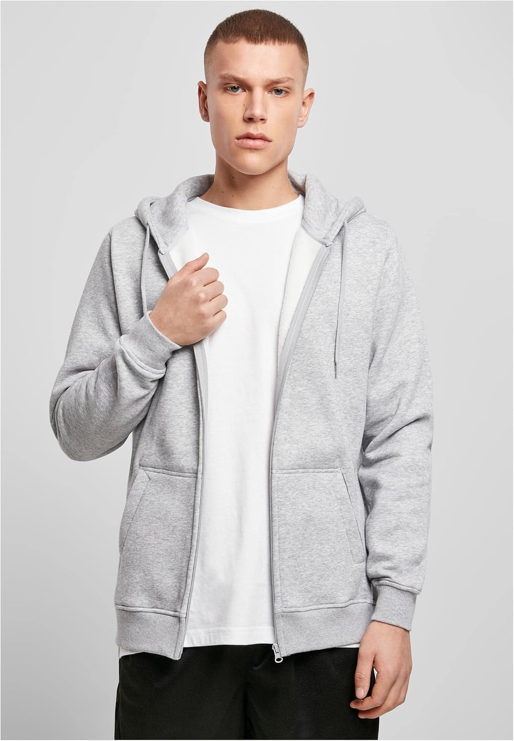 Build your Brand Herren Heavy Zip Hoody, Herren Kapuzenpullover aus Baumwolle und Polyester in viele