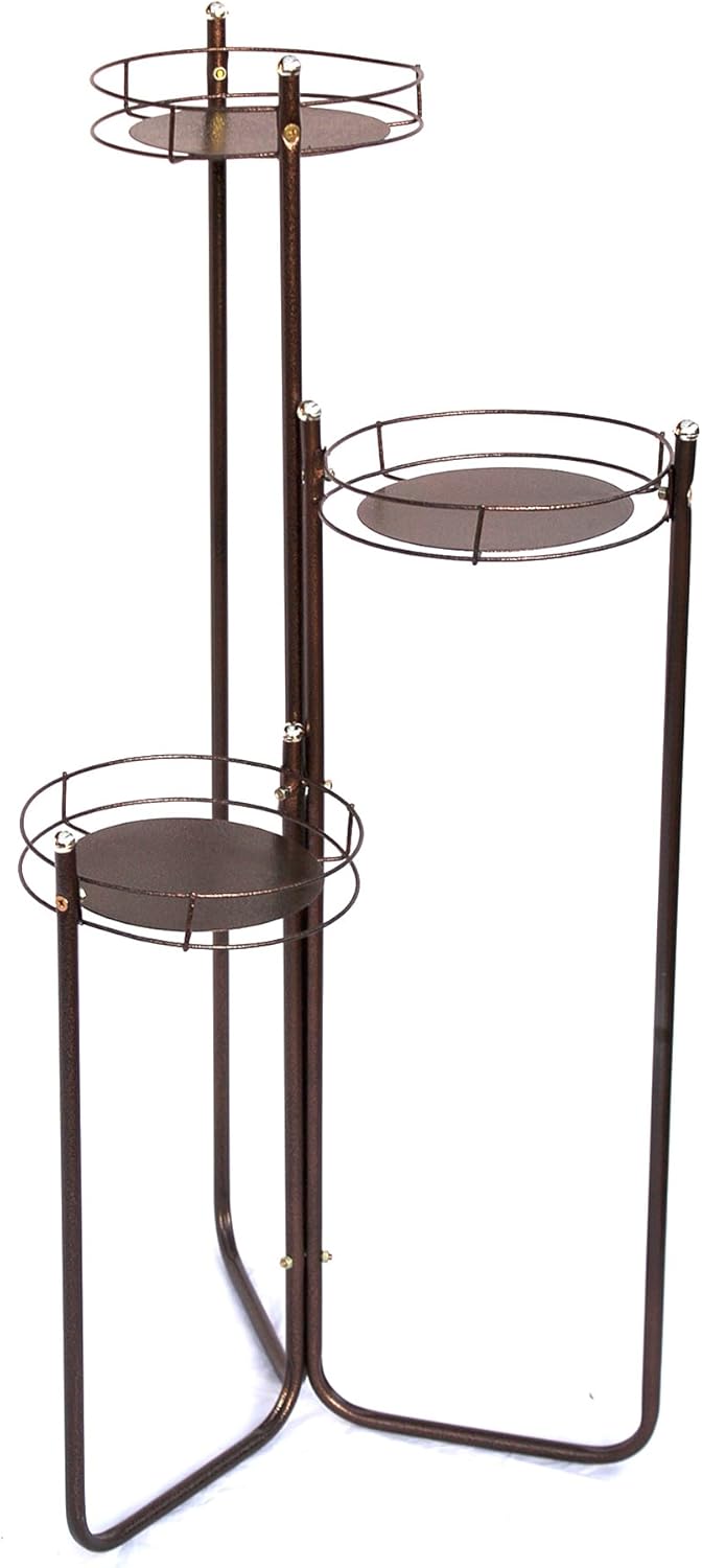 DanDiBo Blumentreppe Metall 90 cm Blumenständer mit 3 Ablagen Art.2A Blumenregal Blumensäule Pflanze