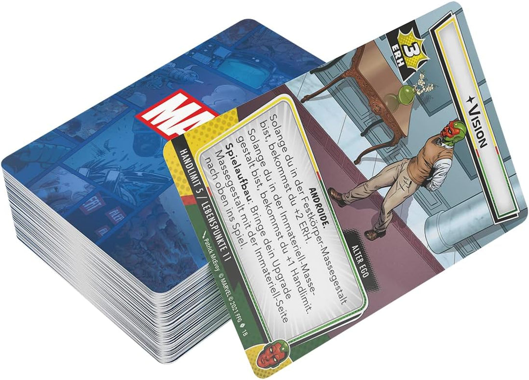 Fantasy Flight Games, Marvel Champions: LCG – Vision, Helden-Erweiterung, Expertenspiel, Kartenspiel