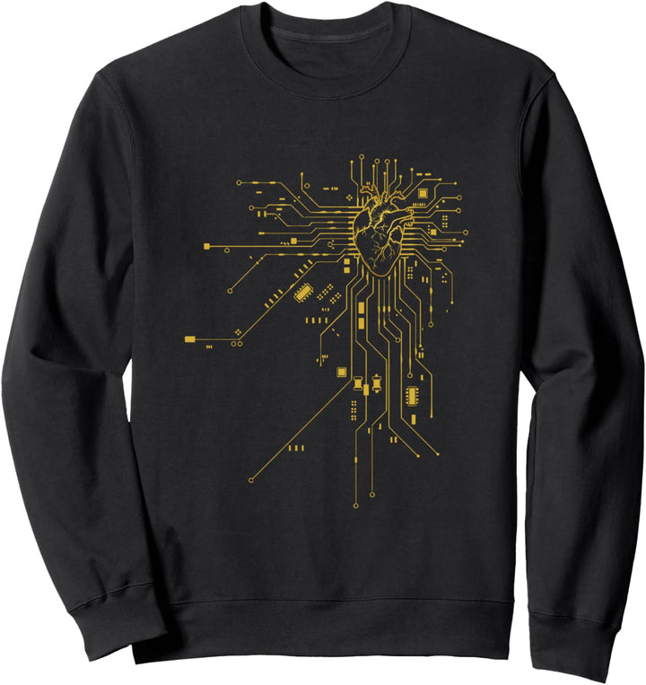 CPU Herz Nerd Computerchip Informatiker Programmierer Sweatshirt
