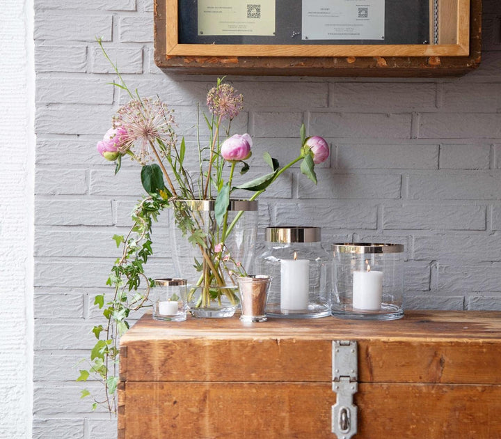 EDZARD Vase Charlotte (Ø 19 cm, Höhe 24 cm) aus mundgeblasenem Kristallglas - Blumenvase, Glasvase r