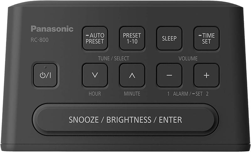 Panasonic RC-800EG-K Radiowecker (Snooze-Taste, Sleeptimer, Favoritentaste) schwarz