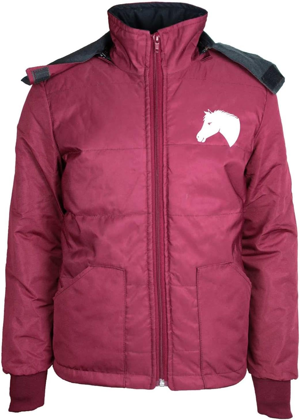 MS-Trachten Kinder Reitset Reitjacke Mia Maroon gesteppt Fleecefutter mit Silikon-Vollbesatz Reitleg