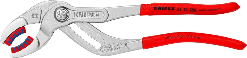 KNIPEX SpeedGrip, Siphonzange | Connectorenzange, mit wechselbaren Kunststoff-Schonbacken, Rostschut