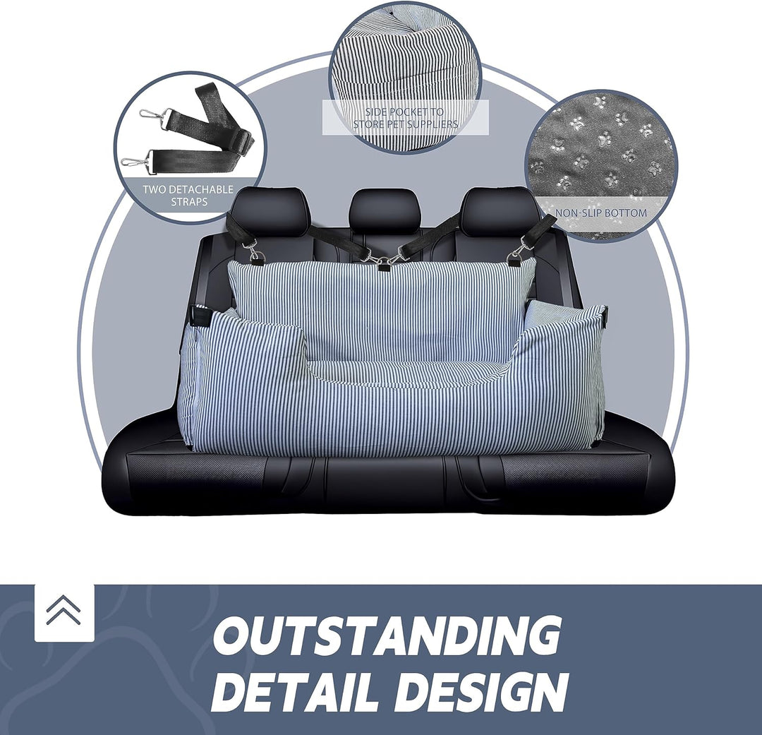 Johnear Hunde Autositz Sitzerhöhung für grosse Hunde Reisebett mit Abnehmbarer wasserdichter Oxford