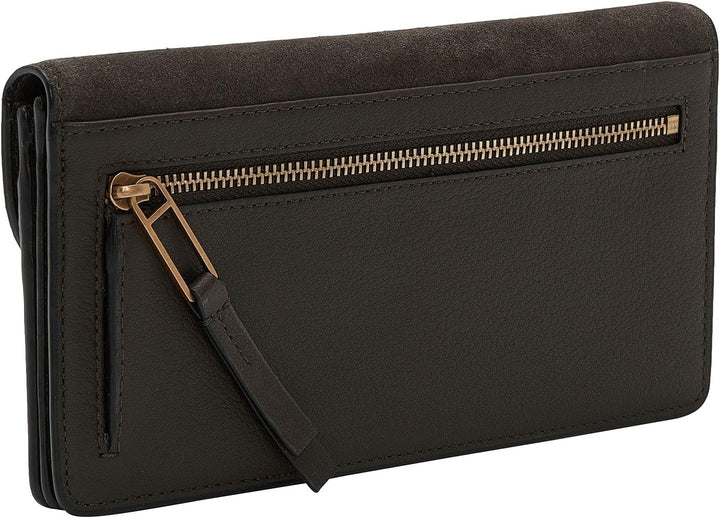 Liebeskind Damen Slam (OOS) Purse L L (HxBxT 9.4cm x 18.5cm x 2.5cm ) Dark Chocolate Suede, L (HxBxT