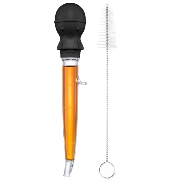 109℃ Hitzebeständige Grosse Abgewinkelte Bratenspritze: U-Taste Tritan Putenfleisch-Fettpipette mit