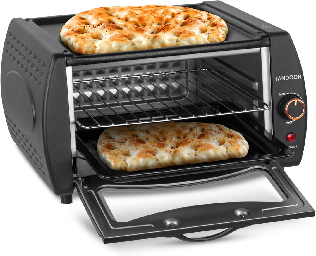 ZMC Mini Tandoor 2100W 22L - Minibackofen für Lahmacun, Pizza, Naan und Brot. Inklusive Backblech un