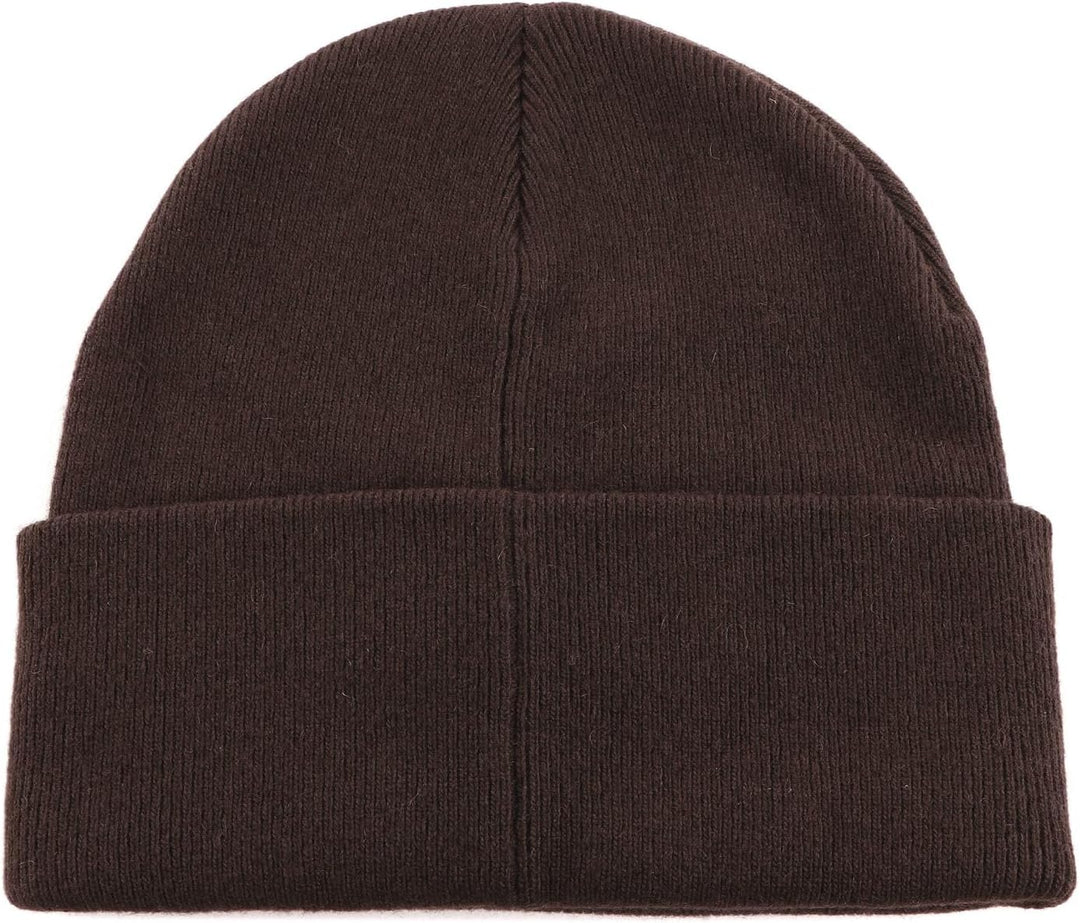 Calvin Klein CKJ Monologo Rubber Beanie Dark Chestnut