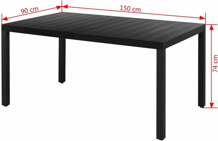 Tidyard Garten Esstisch Witterungsbeständig Gartentisch Gartenmöbel Tisch Balkontisch Terrassentisch
