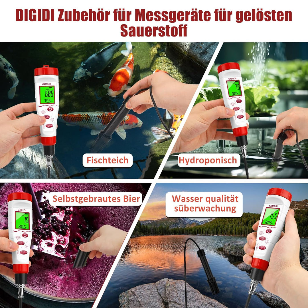 Elektrolyt für Messgeräte für gelösten Sauerstoff, 4er-Pack (je 30 ml), kompatibel mit GIDIGI und an