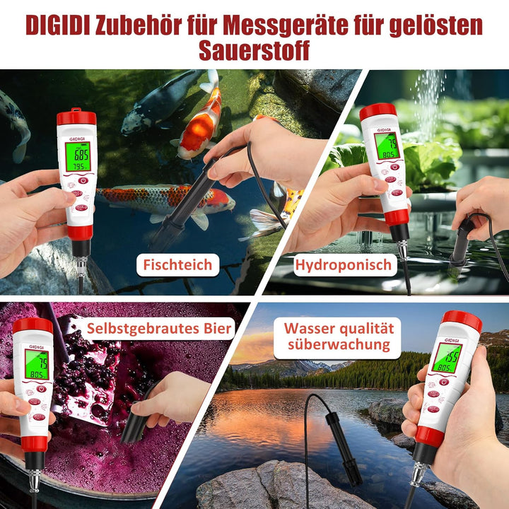 Elektrolyt für Messgeräte für gelösten Sauerstoff, 4er-Pack (je 30 ml), kompatibel mit GIDIGI und an