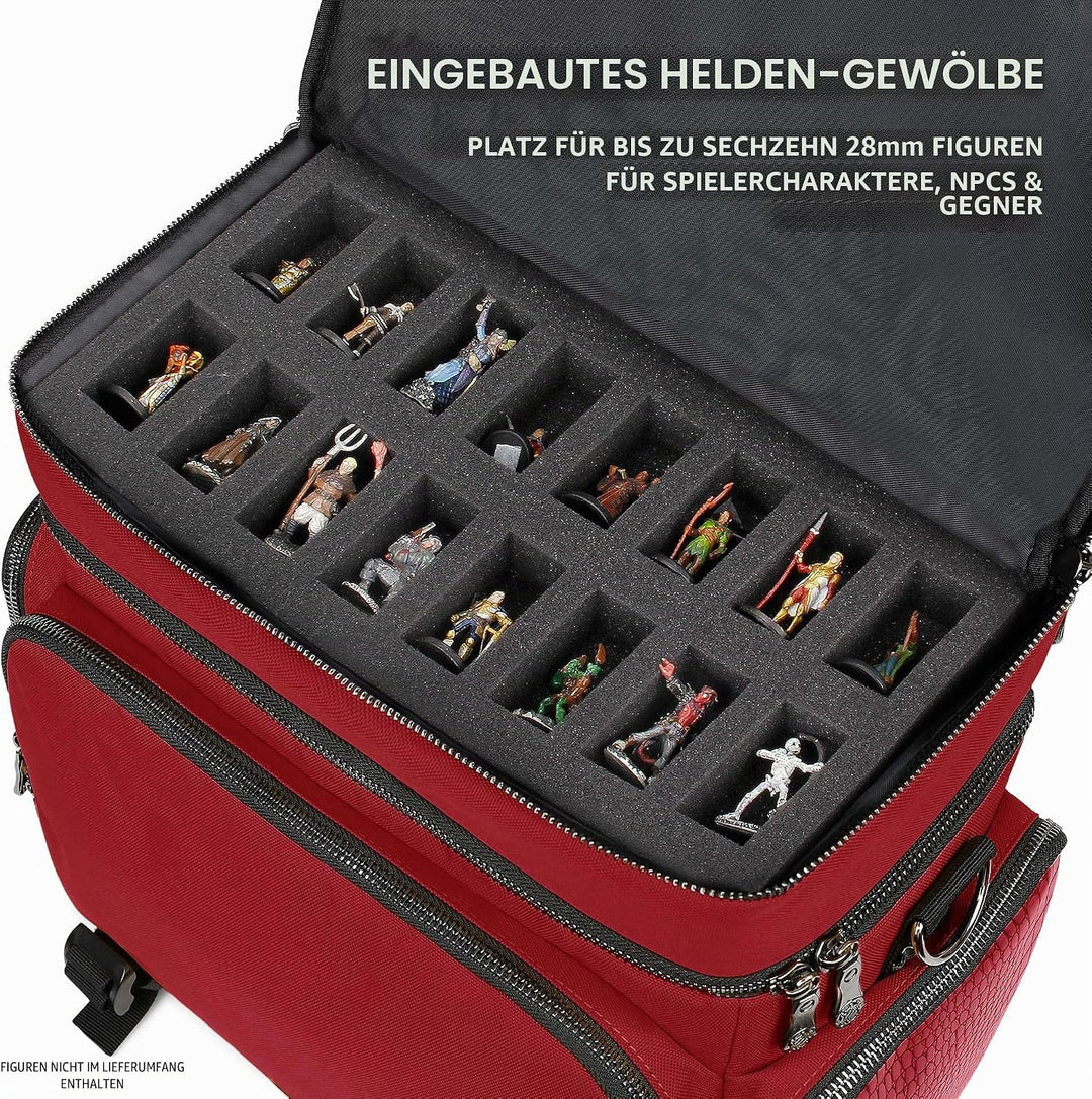 ENHANCE Tabletop RPG-Tasche des Abenteurers, Sammleredition - DND-Tasche mit Tabletop-Miniaturen-Auf