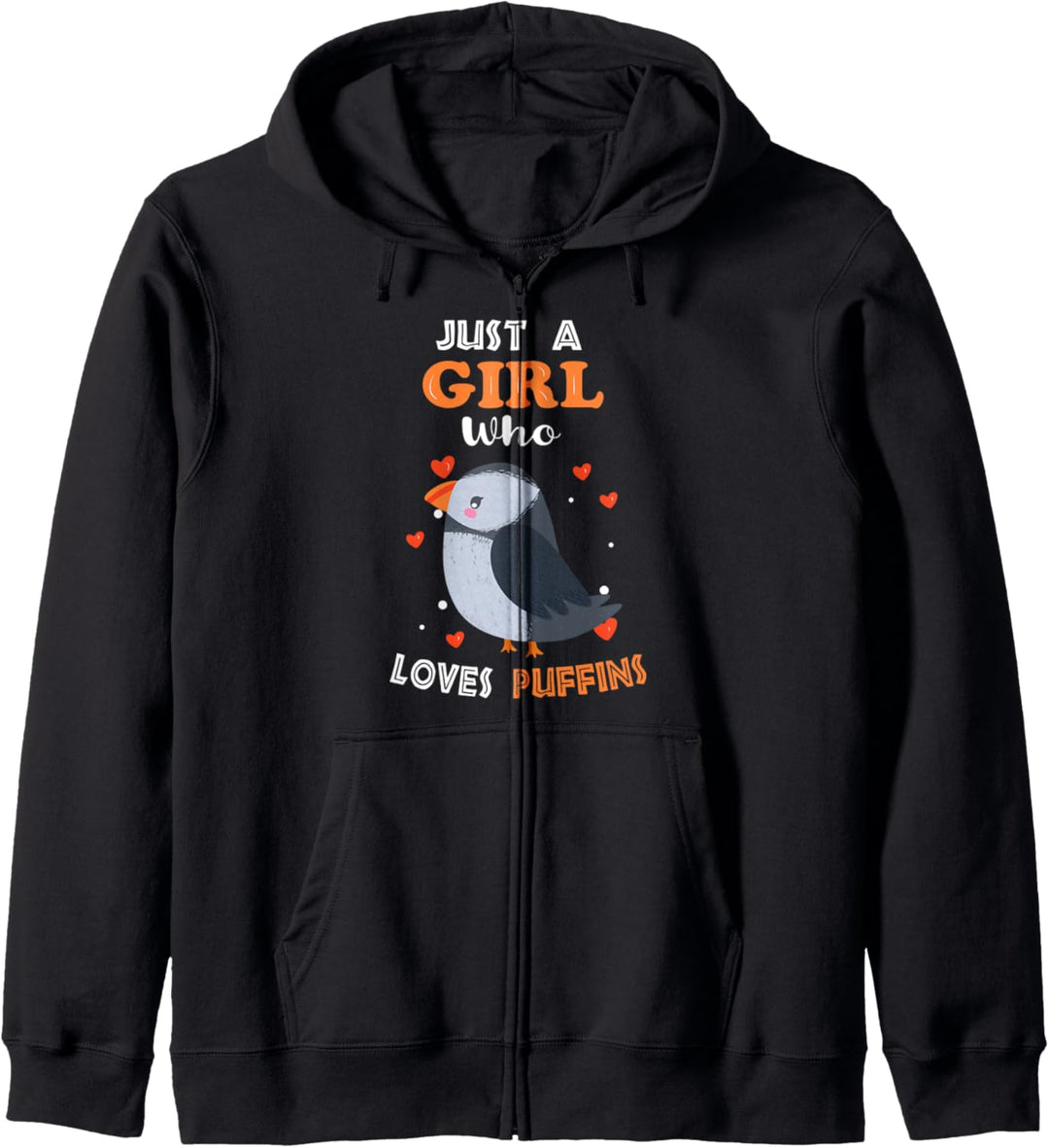 Just a Girl Who Loves Puffins - Funny Puffin Lover Girl Kapuzenjacke