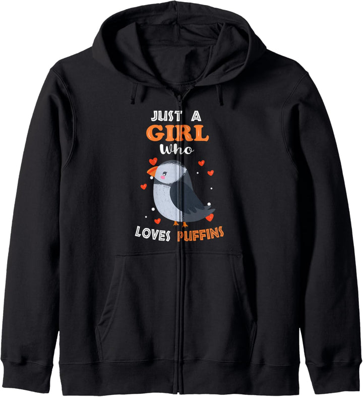 Just a Girl Who Loves Puffins - Funny Puffin Lover Girl Kapuzenjacke