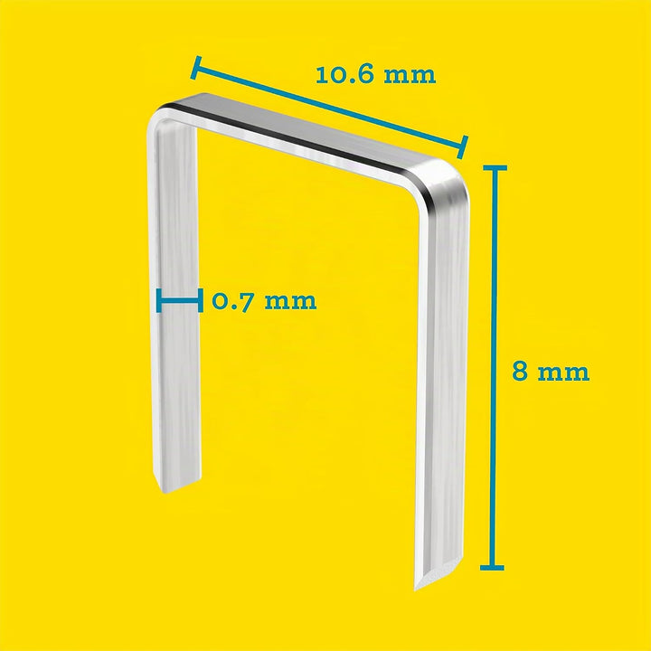 Rapid Tackerklammern Edelstahl Typ 13, 8mm Klammern V2A, 2.500 Stk., Feindrahtklammern für Holz und