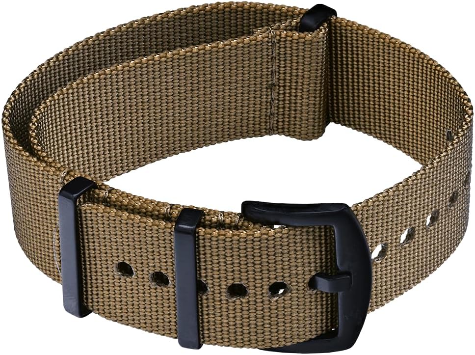 BOMBFROG NATO Strap Uhrenarmband Nylon, Dornenschliesse - Uhrenarmbänder 18 mm 20mm 22mm 24mm, Uhren