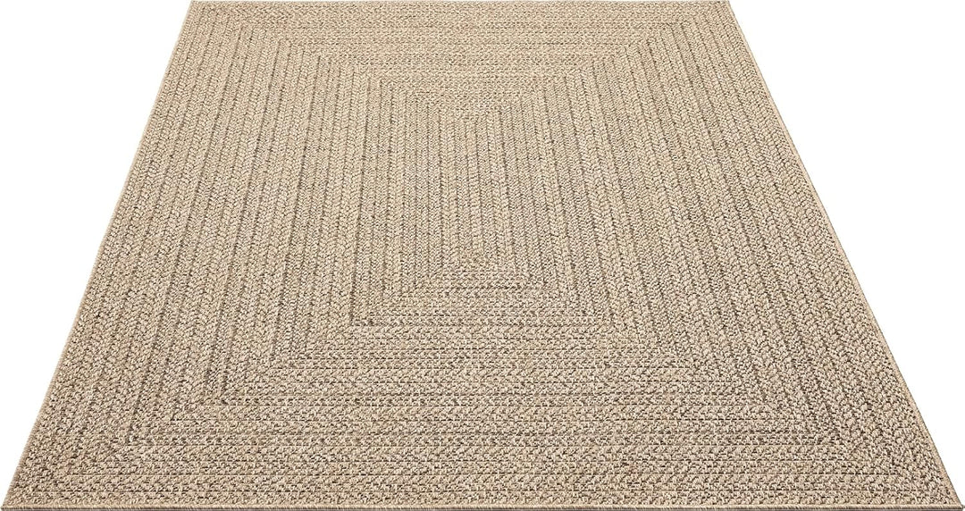 Mia´s Teppiche Soil - wetterfester In- und Outdoor Teppich im Natürlichem Jute-Look, wetterfest, gee