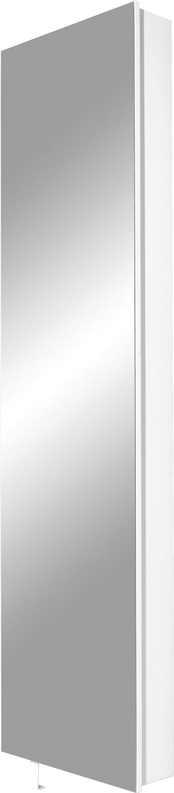 Germania Drehschrank 1189-84, in Weiss, mit verspiegelter Front, 50 x 195 x 18 cm (BxHxT), Weiß