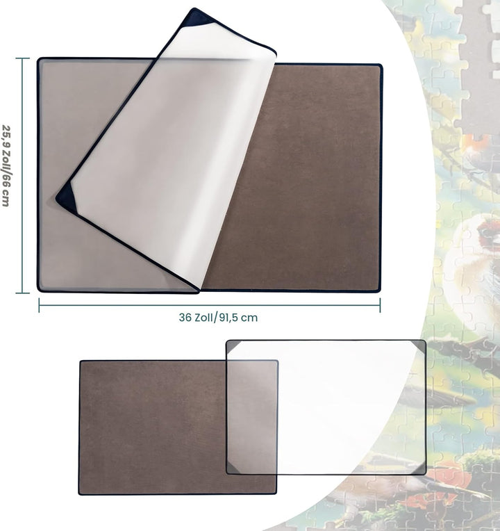 Tektalk Puzzle Board, tragbare Puzzlematte mit staubdichter Abdeckung zur Aufbewahrung von Puzzles,