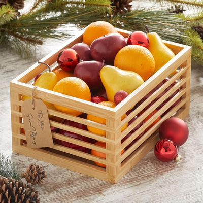 mDesign Küchen Organizer aus Bambus – umweltfreundliche Aufbewahrungsbox für den Küchenschrank, das