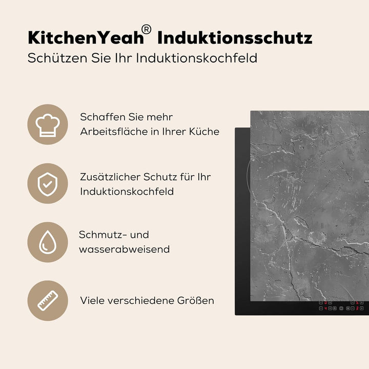 KitchenYeah© Herdabdeckplatte 70x52 cm Einteilig Ceranfeld Abdeckplatte für Induktionsschutz Ceranfe