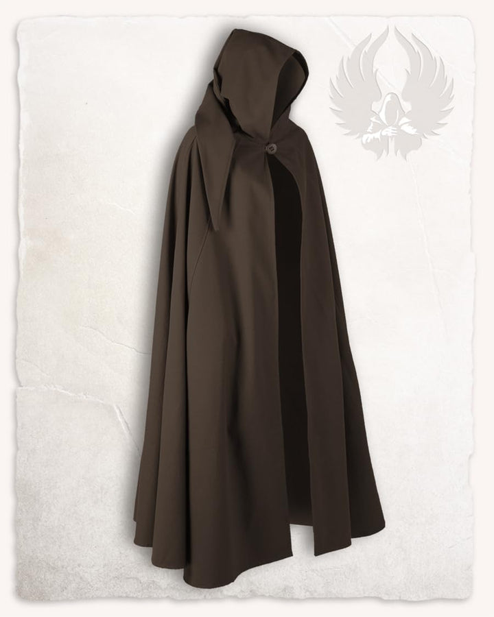 MYTHOLON Gora Umhang mit Kapuze, Kostüm aus Canvas, Mittelalter LARP, Verkleidung Damen Herren, Bord