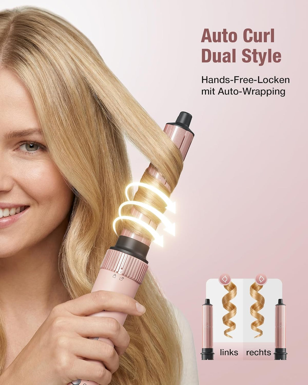 6-in-1 Hairstyler, Airstyler, Lockenstab, 110000 U/Min Hochgeschwindigkeit Lonen Föhn Locken oder Gl