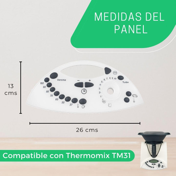 Thermomix TM31 Knopf | Frontpanel komplett mit Membran-Tastatur | Ersatzteile, Zubehör für den Therm