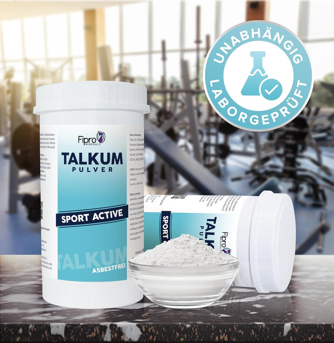 TALKUM PULVER 300 g Feines asbestfreies Sporttalkumpuder – mischbar mit Kreide – Für Sport und Freiz
