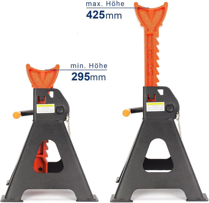 Rangierwagenheber 3T +2X Gummi + Montagehandschuhe Wagenheber Ständer Unterstellbock (Wagenheber 3T