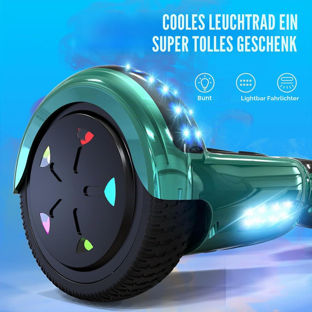 GeekMe Hoverboards 6.5”Zweimotoren 2-Rad-Hoverboards Hoverboards mit LED-Leuchten Bluetooth color gr