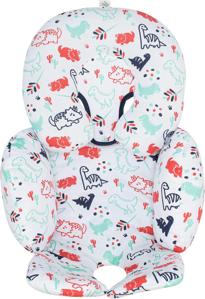 JYOKO Kids Sitzverkleinerer Antiallergikum Universal Baby 100% Baumwolle (Dino Party, Enthält Kopf-,