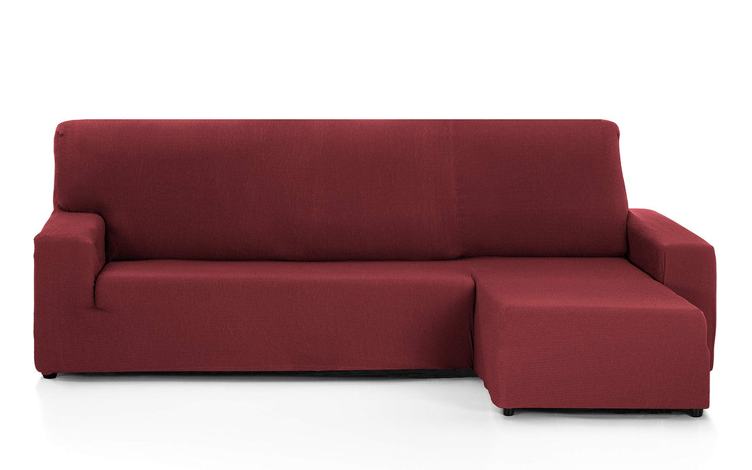 Martina Home - Sofabezug für Chaise Longue, Modell Túnez, Stoff, Bordeaux, kurzes Eckteil rechts, 32