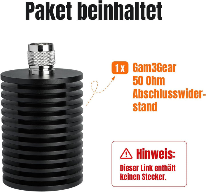 Gam3Gear PL259 Stecker DC auf 1 GHz 100 Watt Dummy Last 50 Ohm Dummy Last