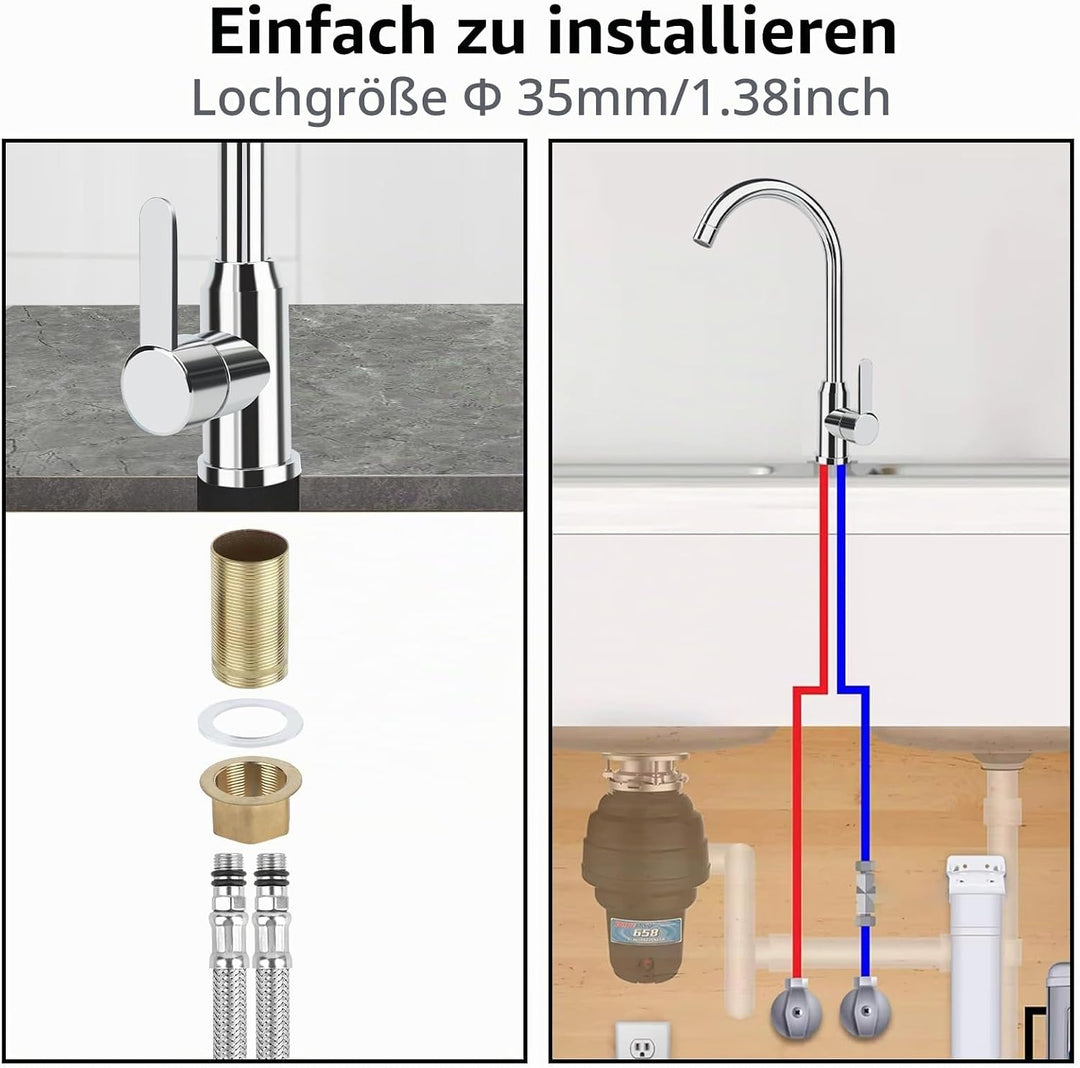 Wasserhahn Küche Wasserhahn Küchenwasserhahn Spüle Küchenamatur Mischbatterie Küche Armatur Küche Sp